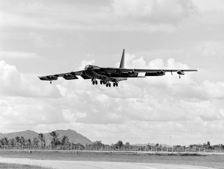 Boeing B-52D approaching U-Tapao